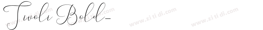 Tivoli Bold字体转换